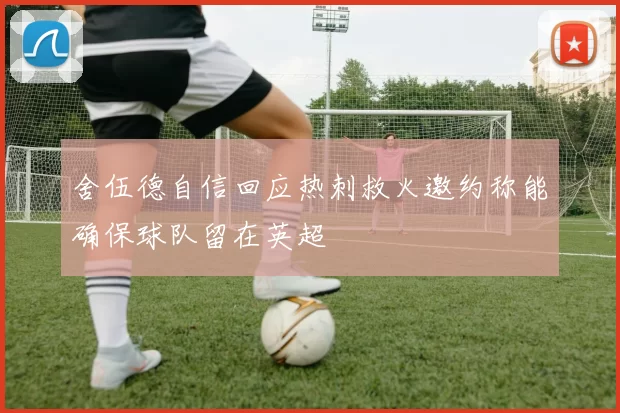 舍伍德自信回应热刺救火邀约称能确保球队留在英超
